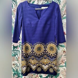 Purple 3/4 Sleeve Trina Turk Dress Size 4